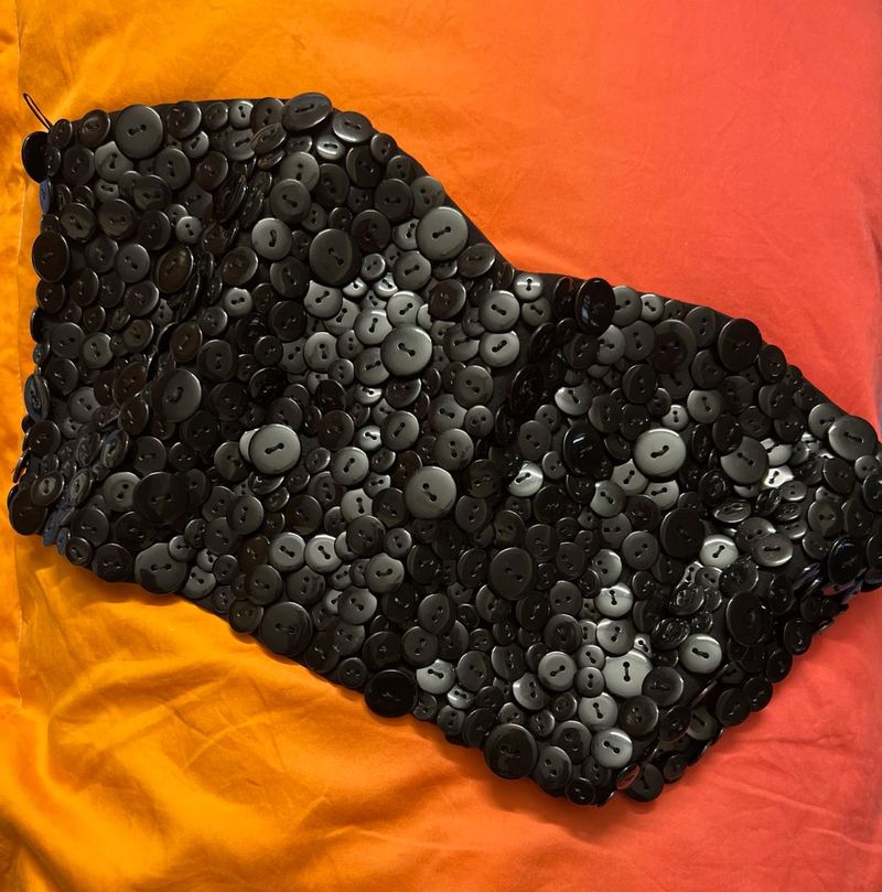 whimsical button Embellished bandeau top