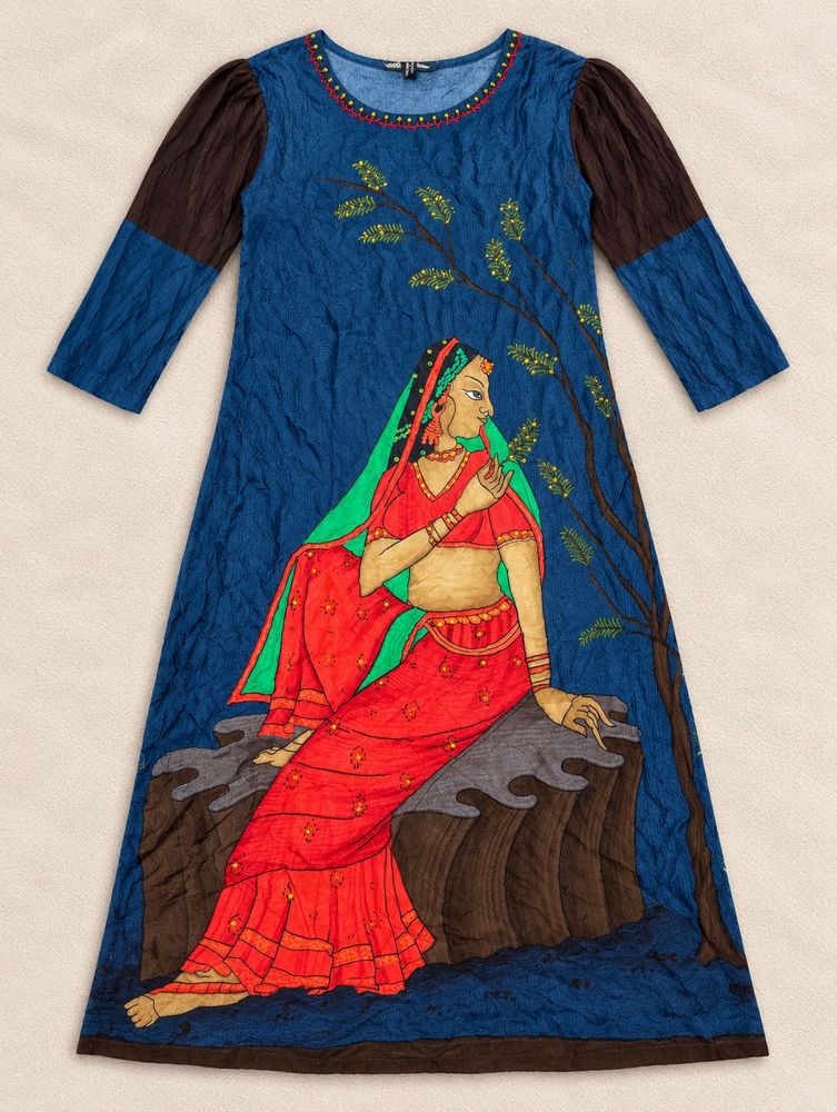 Artistic Print Kurta🪷🧿
