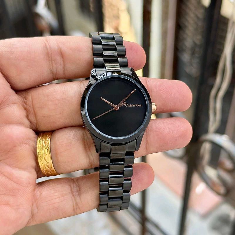 Calvin Klein Black Metal Band Watch