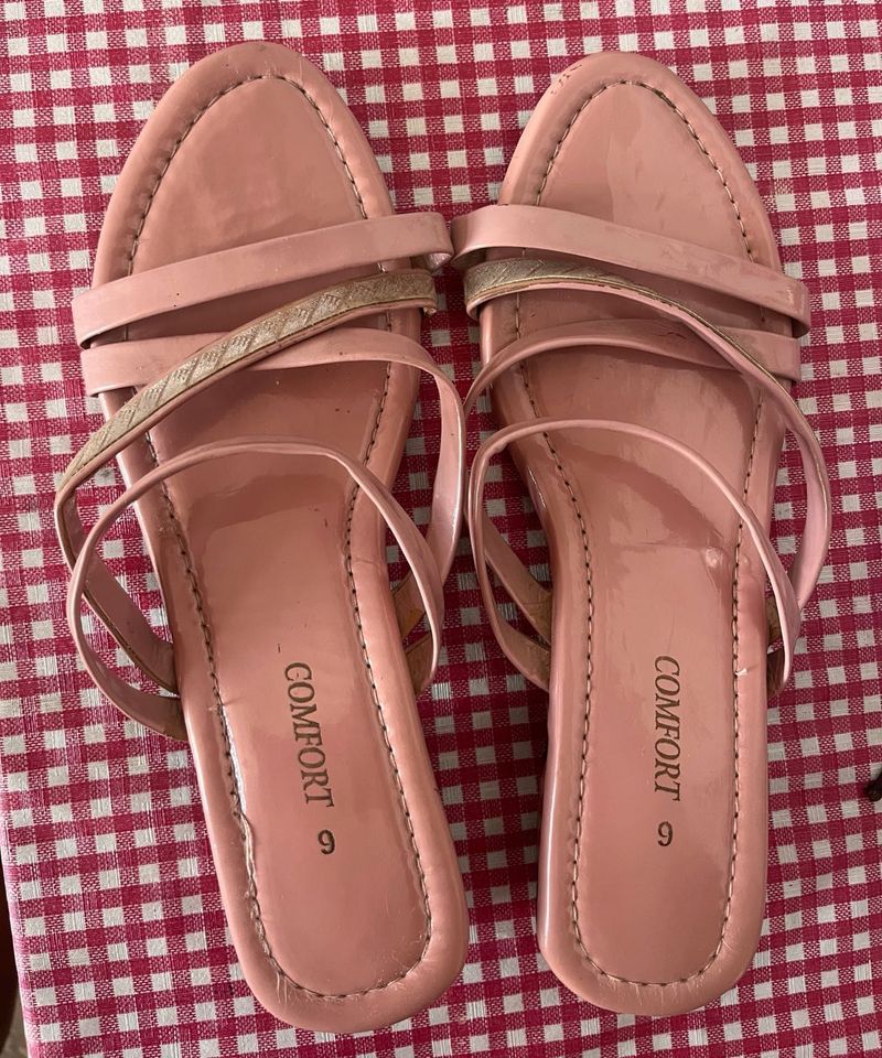 Comfort Pink Strappy Sandals