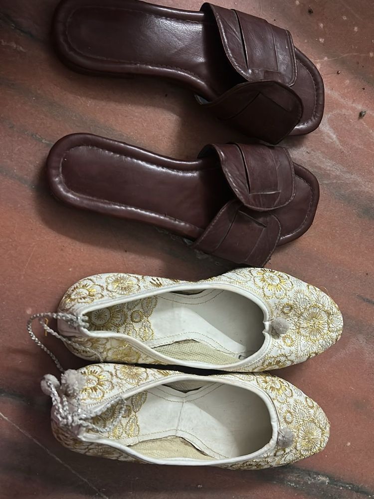 2 Pairs of Stylish Women's Footwear Set
