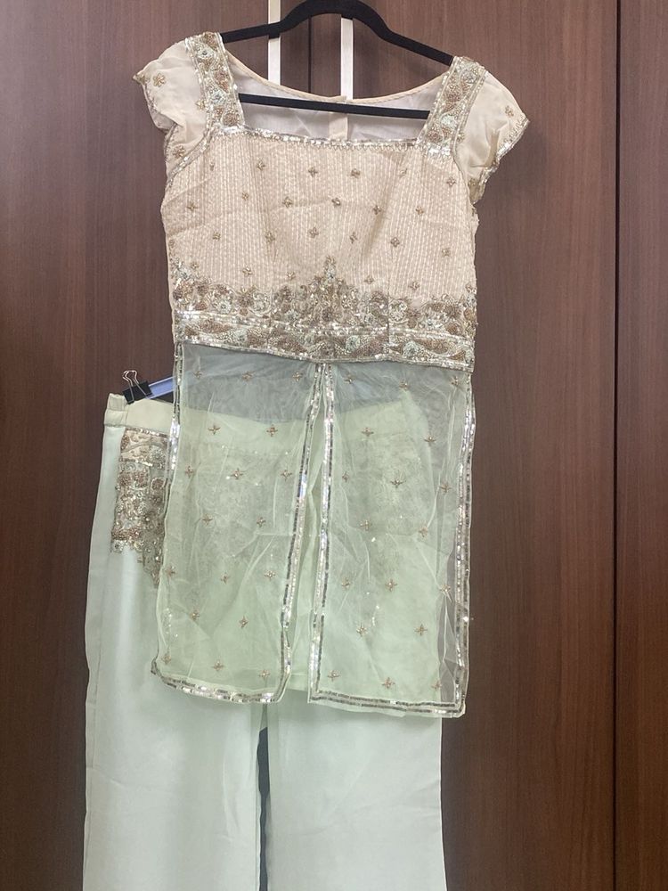 Embellished Choli Kurta Palazzo Set