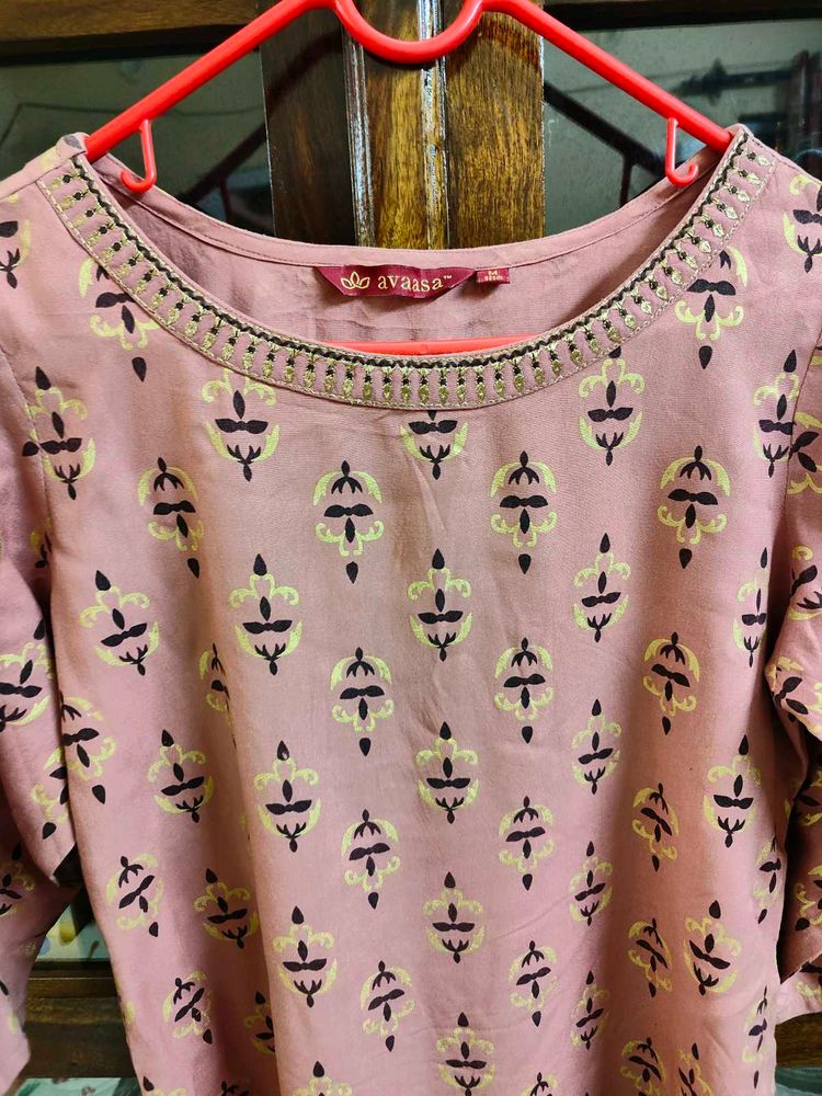 Printed Straight Kurta With Palazzos
