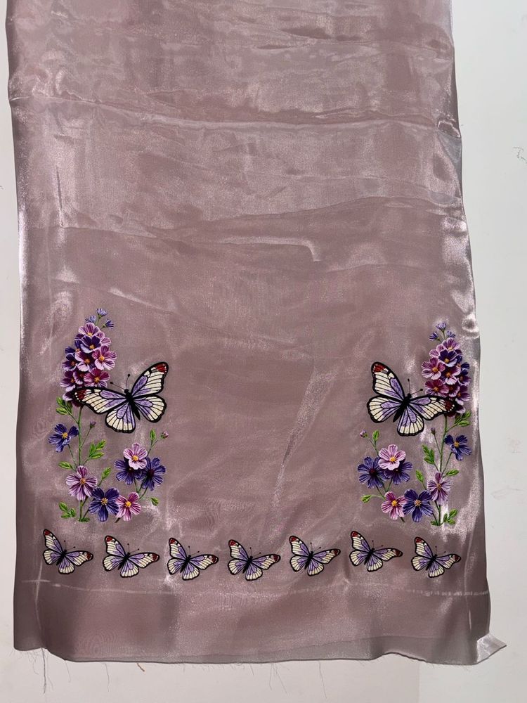 Butterfly Embroidered Dupatta