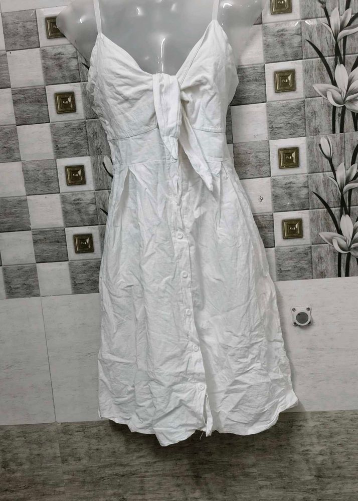 White Sundress with Tie Detail