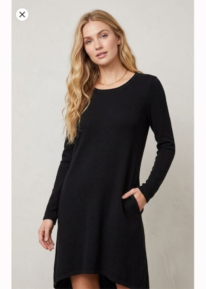 Black Imported  Mini Dress