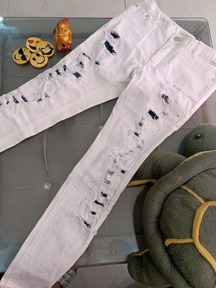 Fashionable White Jeans