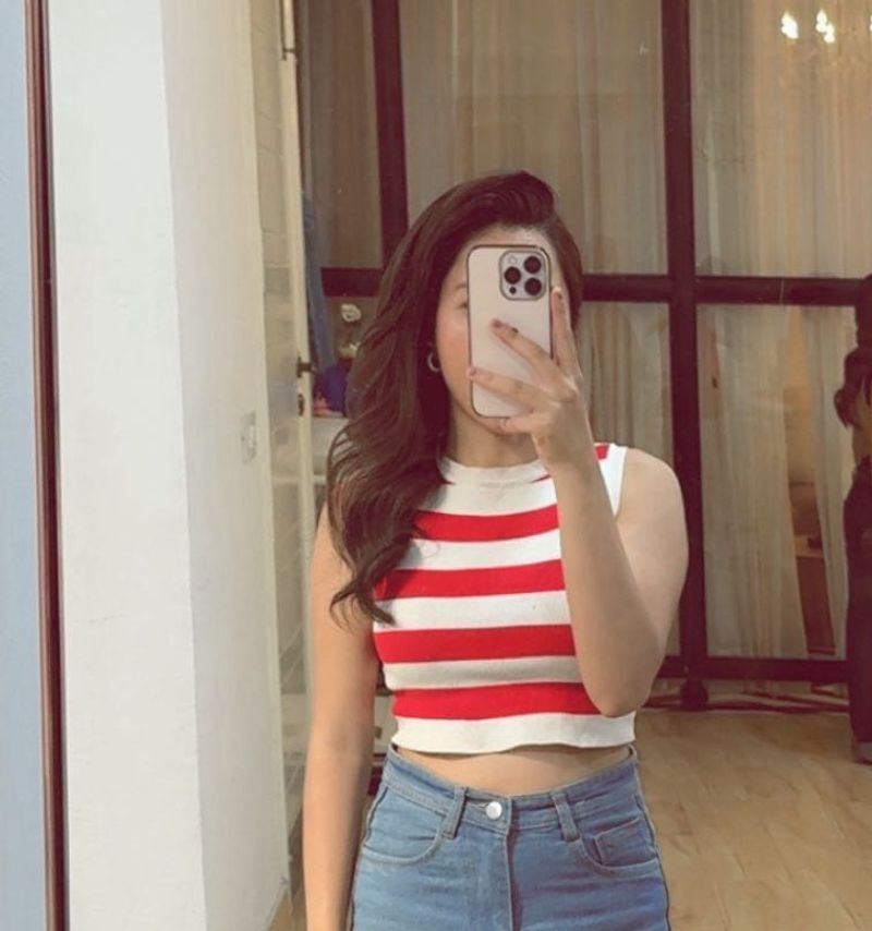 Striped Crop Tank Top