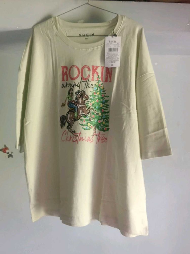 SHEIN "Rockin Around The Christmas Tree" T-Shirt