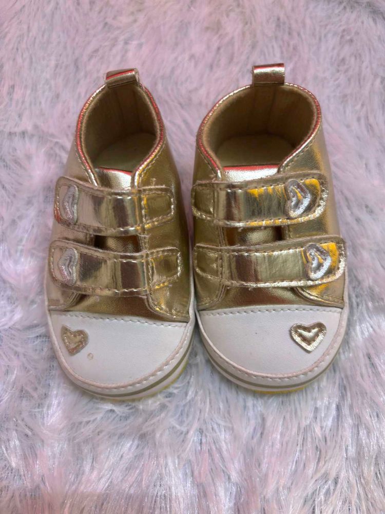 Sparkly Gold Baby Shoes