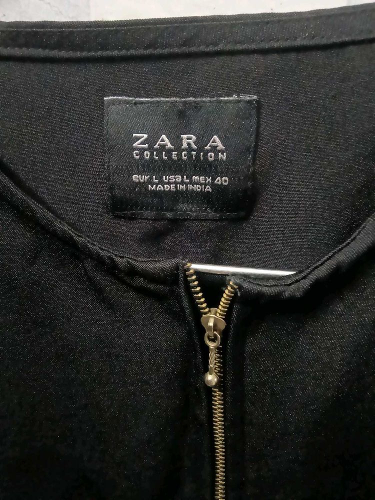 Zara Black Zipper Top