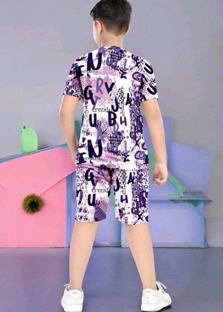 Trendy Graphic Print Shorts &amp; T-Shirt Set