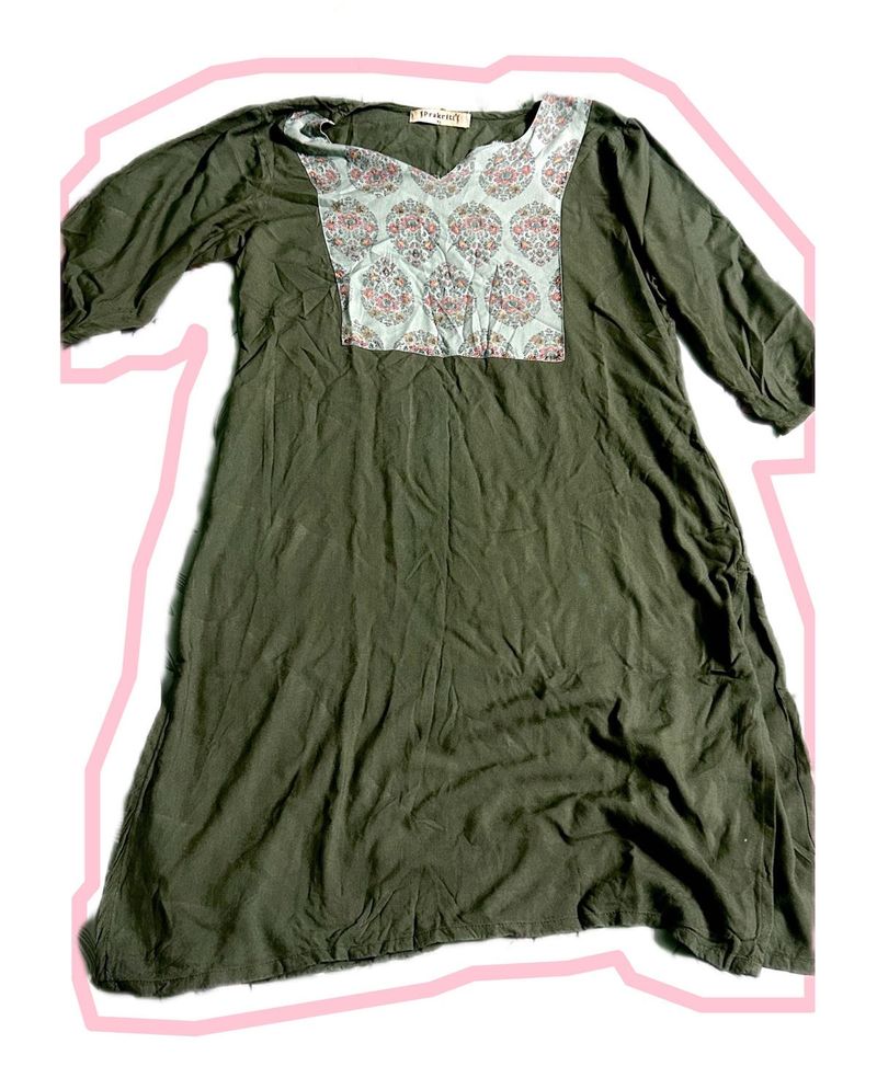 PRAKRITI SOLID KURTI SIZE : XL