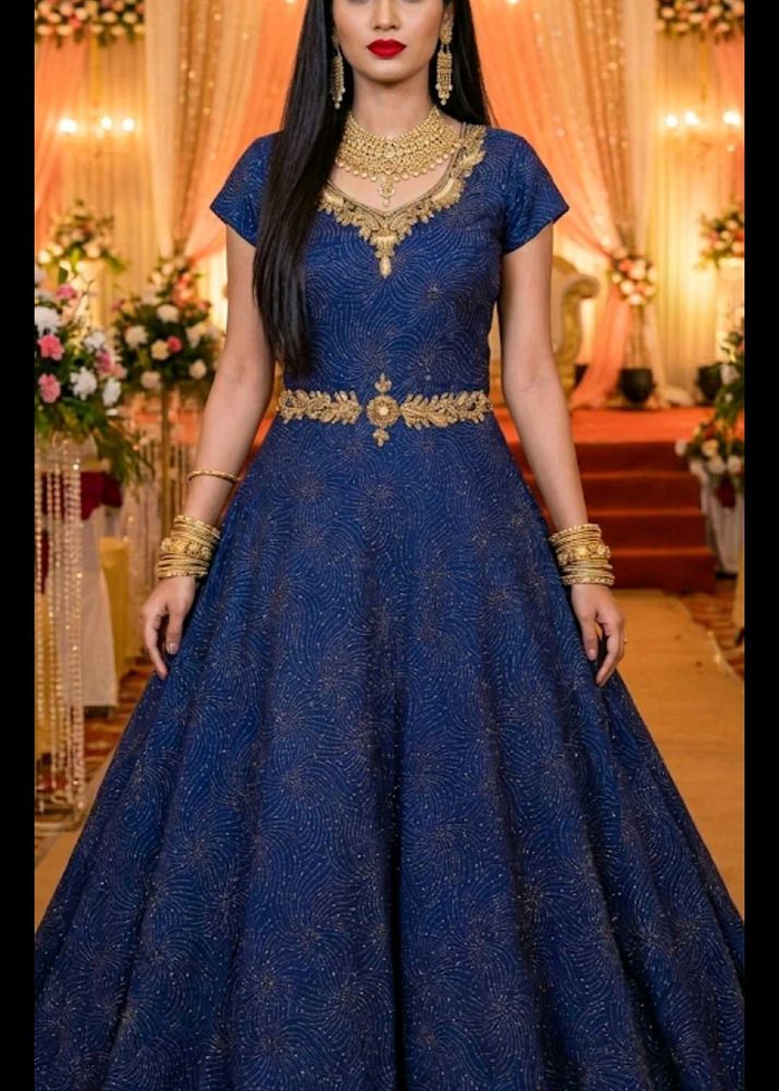 BLUE WEDDING GOWN