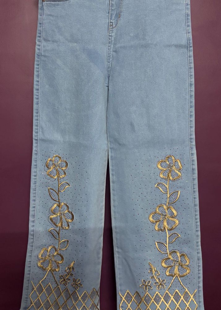 Embellished Flare Jeans
