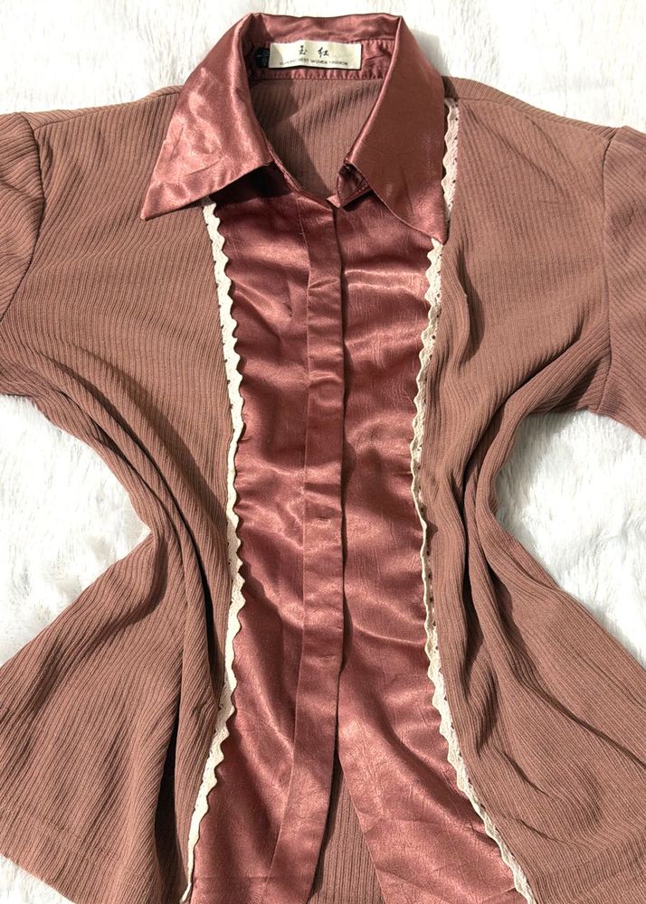 Vintage ribbed cardigan top ⭐️