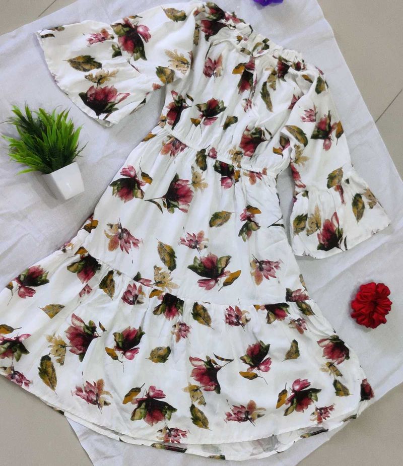 Floral Print Off-Shoulder Dress