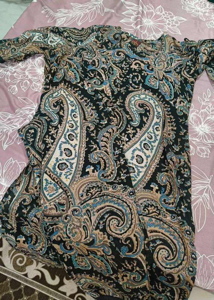 🔥🖤Paisley Print Kurta Top