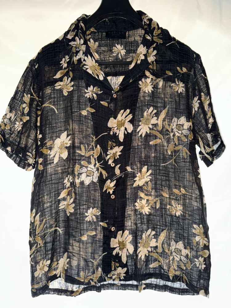 MASCLN SASSAFRAS Floral Print Shirt
