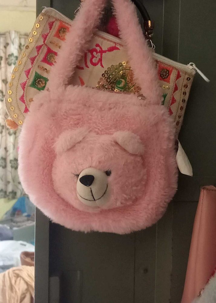 Pink Teddy Bear Purse
