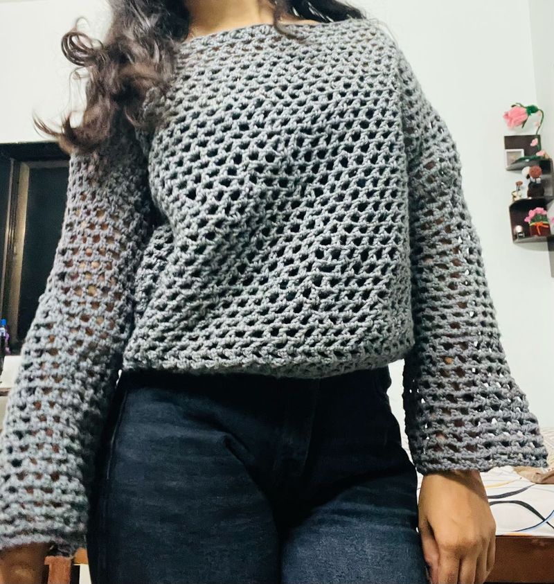 Crochet Knit Sweater