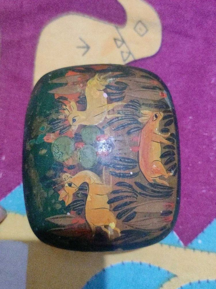 Vintage Hand-Painted Trinket Box