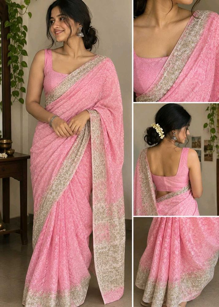 Elegant Pink Saree