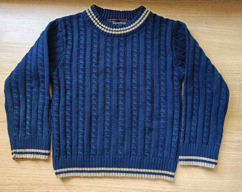 Blue Knit Sweater for Kids