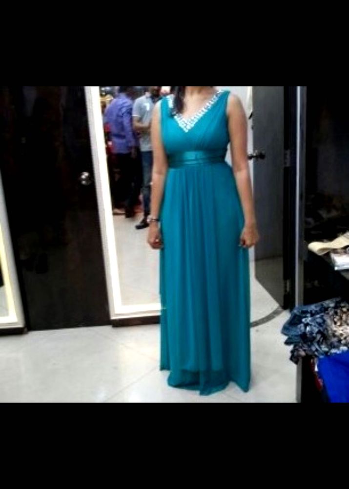 Elegant Teal Gown
