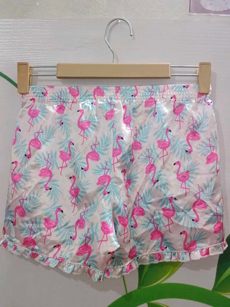 (1000)Flamingo Print Lounge Shorts