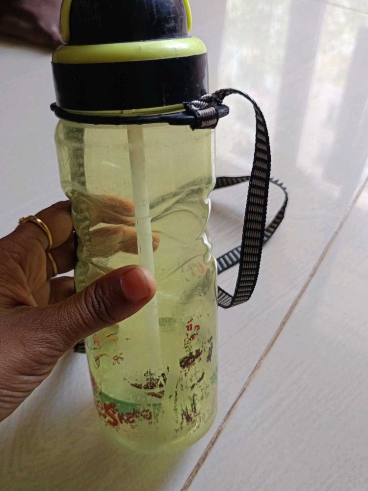 Reusable Water Bottle with Straw