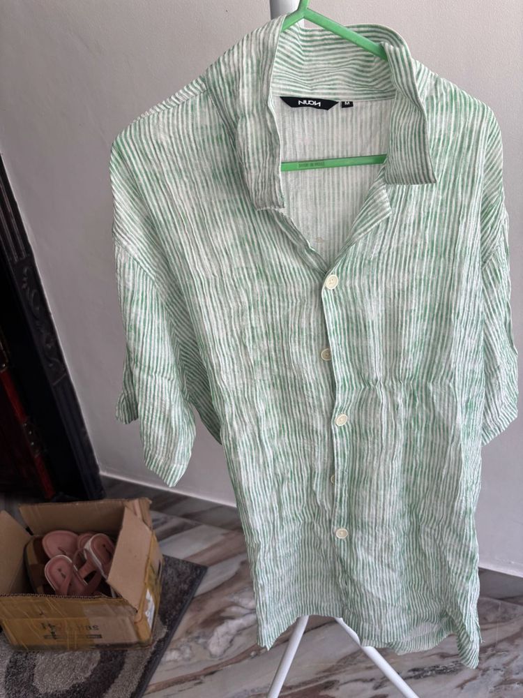 Men's Striped Linen Shirt Westside Nuon brand