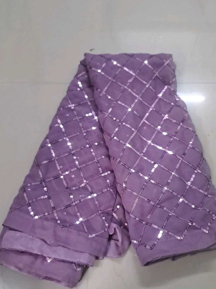 Elegant Lavender Saree with Sequins