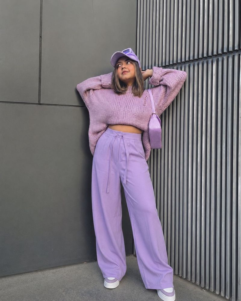 Lavender Wide-Leg Trouser