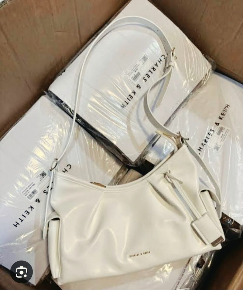Stylish White Charles &amp; Keith Handbag