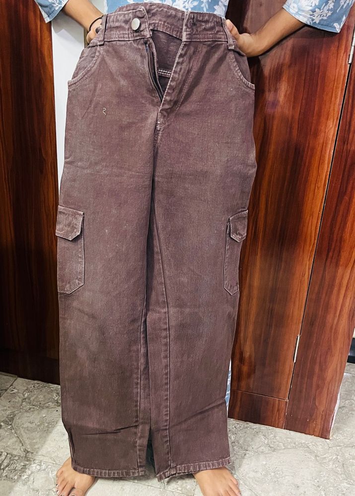 Brown Cargo Jeans
