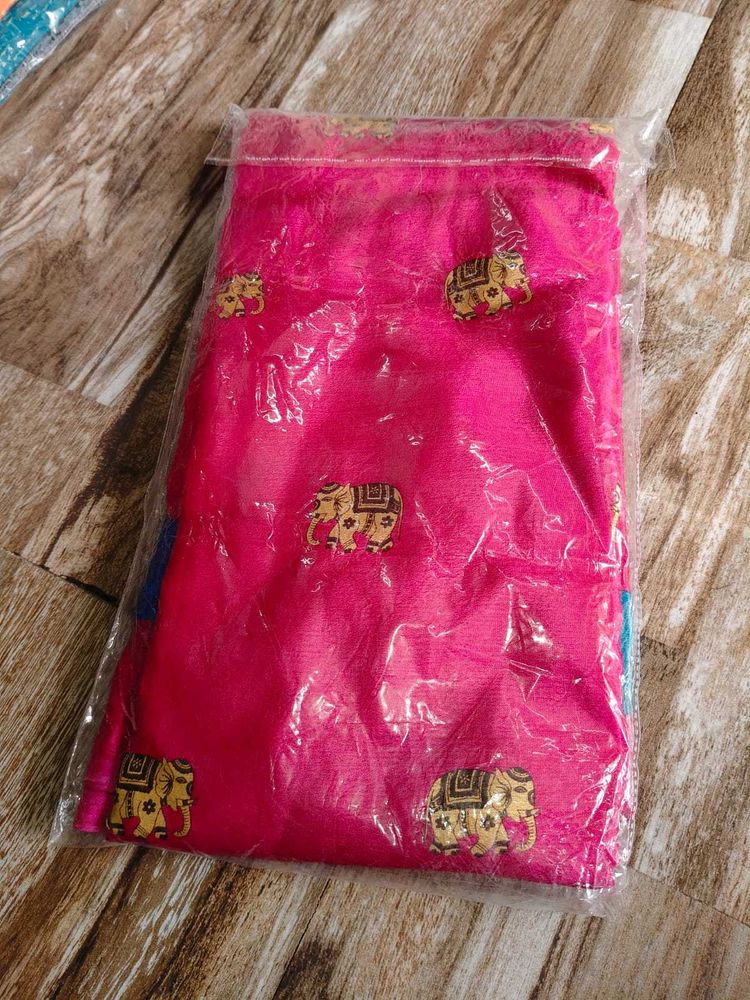 Vibrant Pink saree