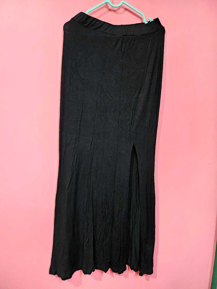 Black Bodycone Maxi Skirt with Slit