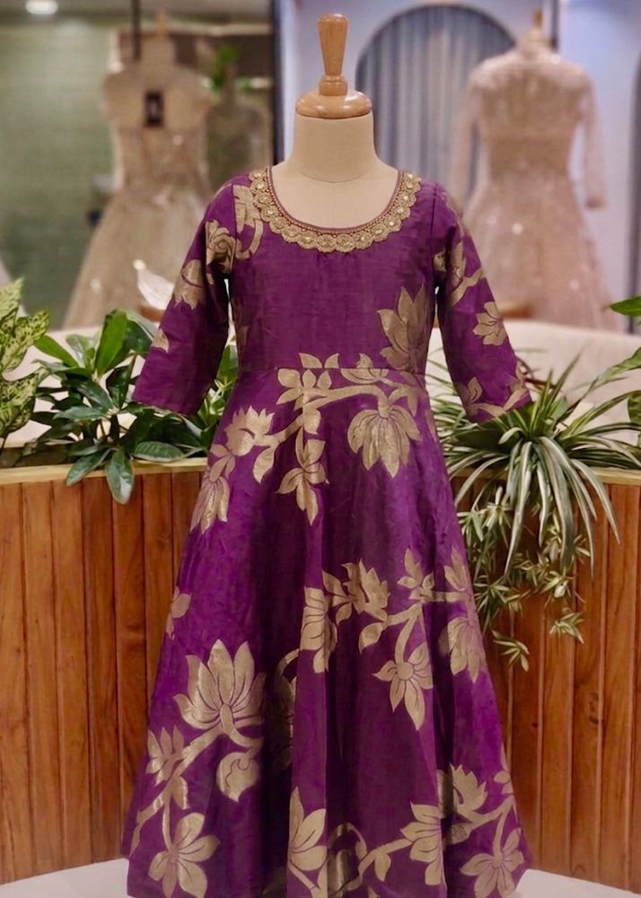 Elegant Purple Petal Gown