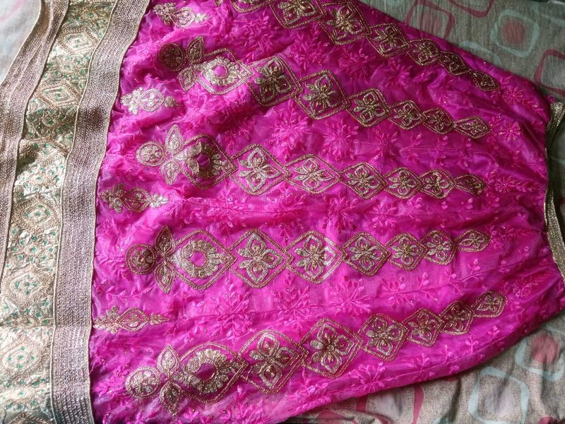 pink and blue halfsaree /lehenga