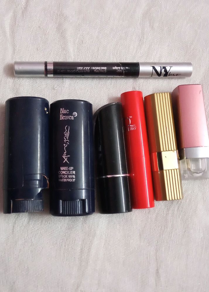 😊Combo Set Of Lipsticks, Conciler Stick,&amp; Kohl