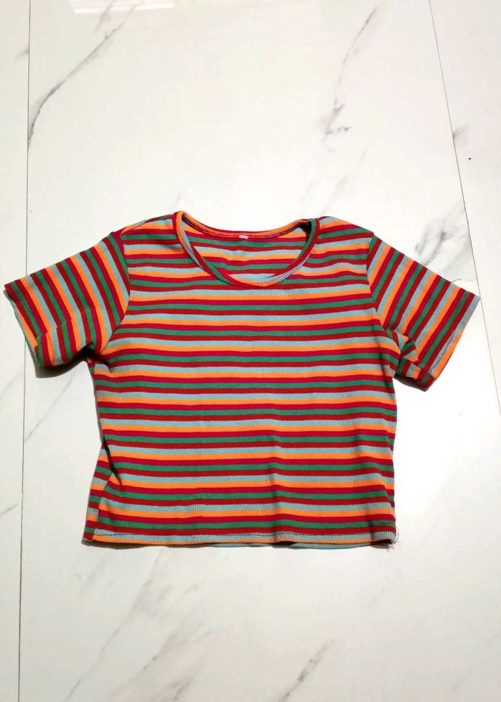 Striped Crop Top