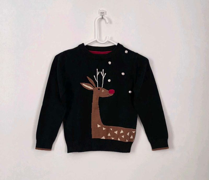 Cute Reindeer Lightweight Sweater for Girl kids🥰
