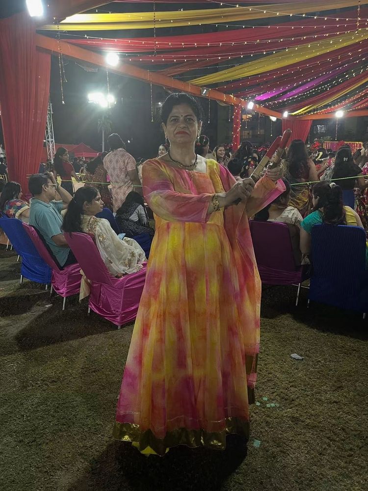 Vibrant Tie-Dye Ethnic Gown