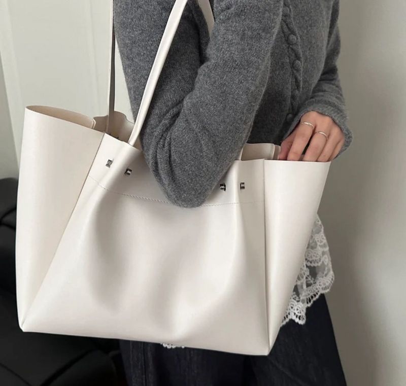 Chic White Tote Bag