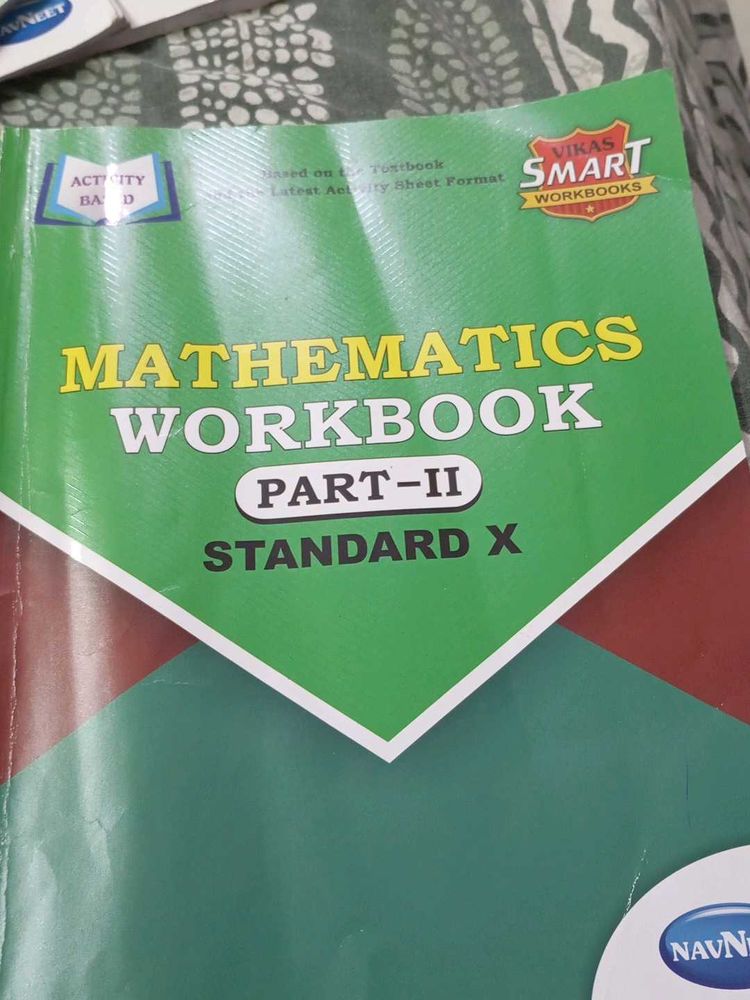 work book maths2 and marathi 1 chapter used