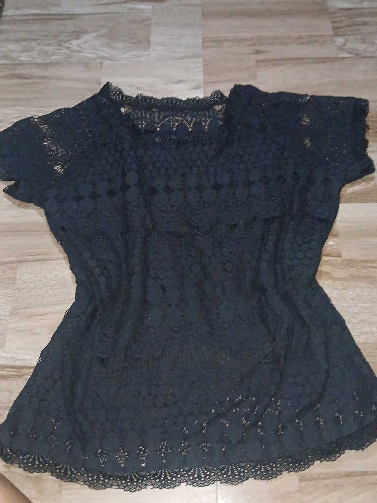 Elegant Black Lace Top