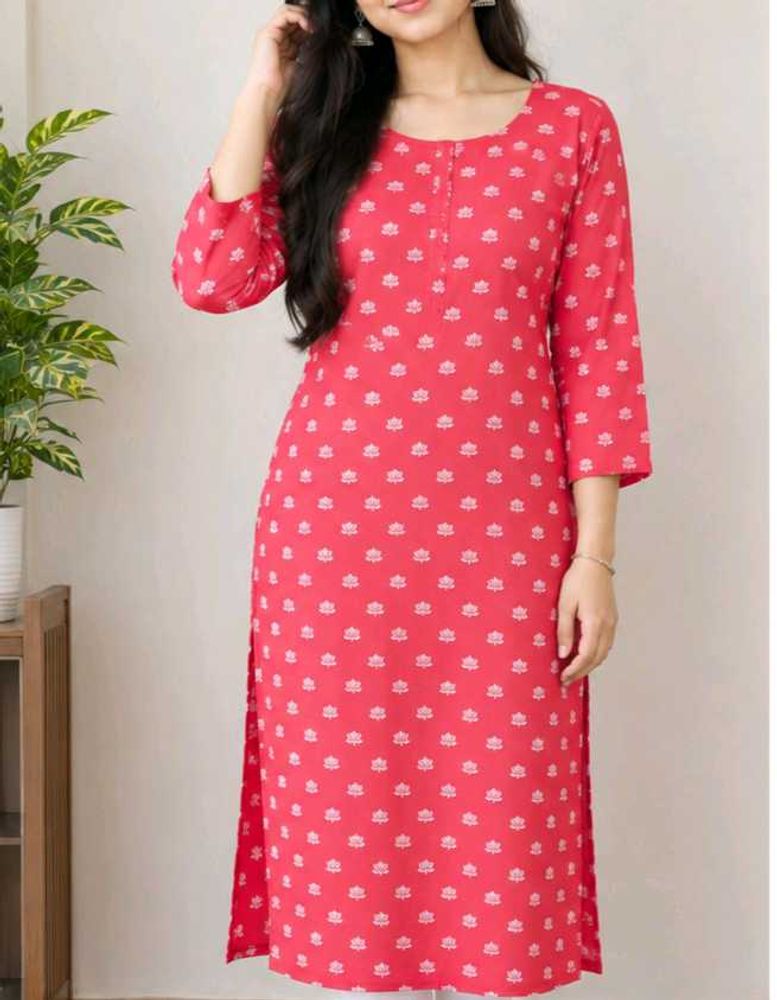 Pink Printed Kurta