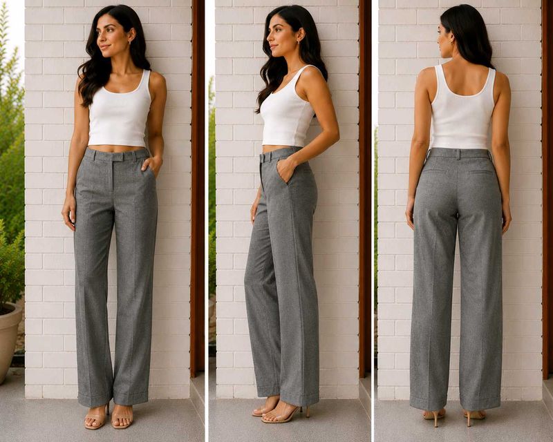 High-Waisted Wide Leg Trousers for winter