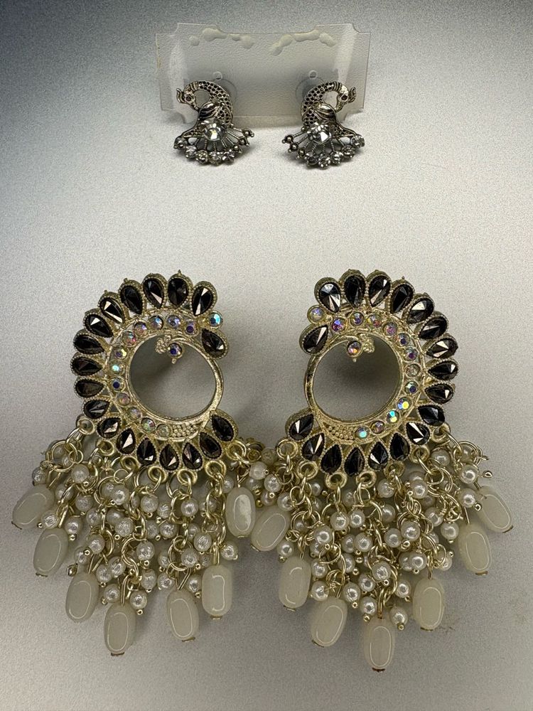 Elegant Peacock Design Earrings